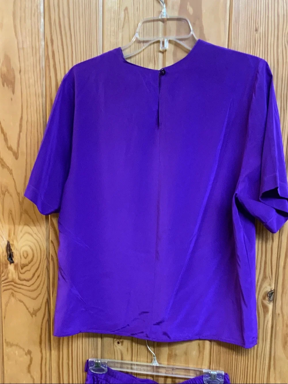 Alyssa Carr Purple Short-Sleeve Top and Short Set